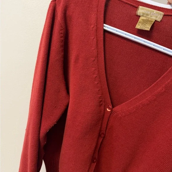 Cotton Ginny Women's Coral Cardigan Sweater - Picture 3 of 5